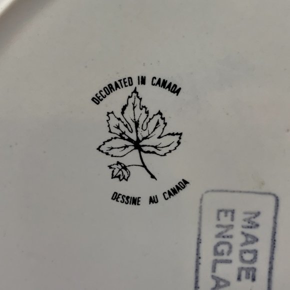Vintage Christmas Plate. Made In England. Decorated In Canada. Very Good Conditi - Picture 8 of 9